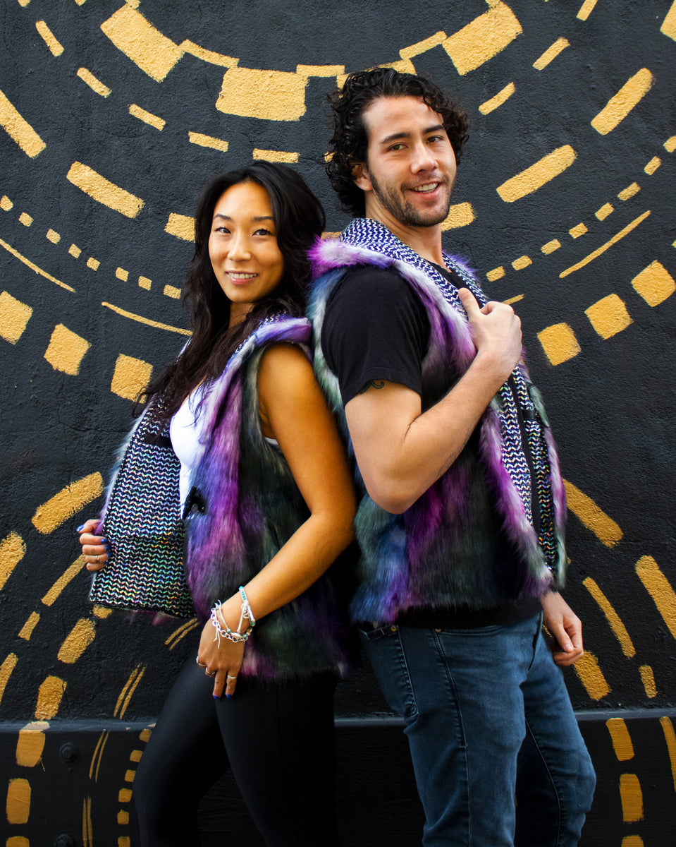 00s Y2K archive fur down vest swag 紫 Disco Nap Fur Vest – Cookie Pax