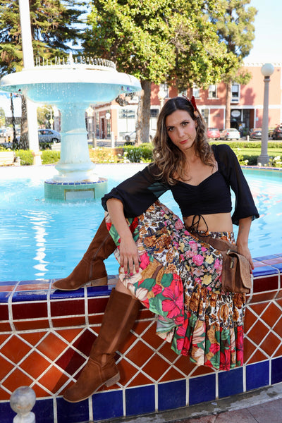 Fall Floral Spanish Skirt – Cookie Pax