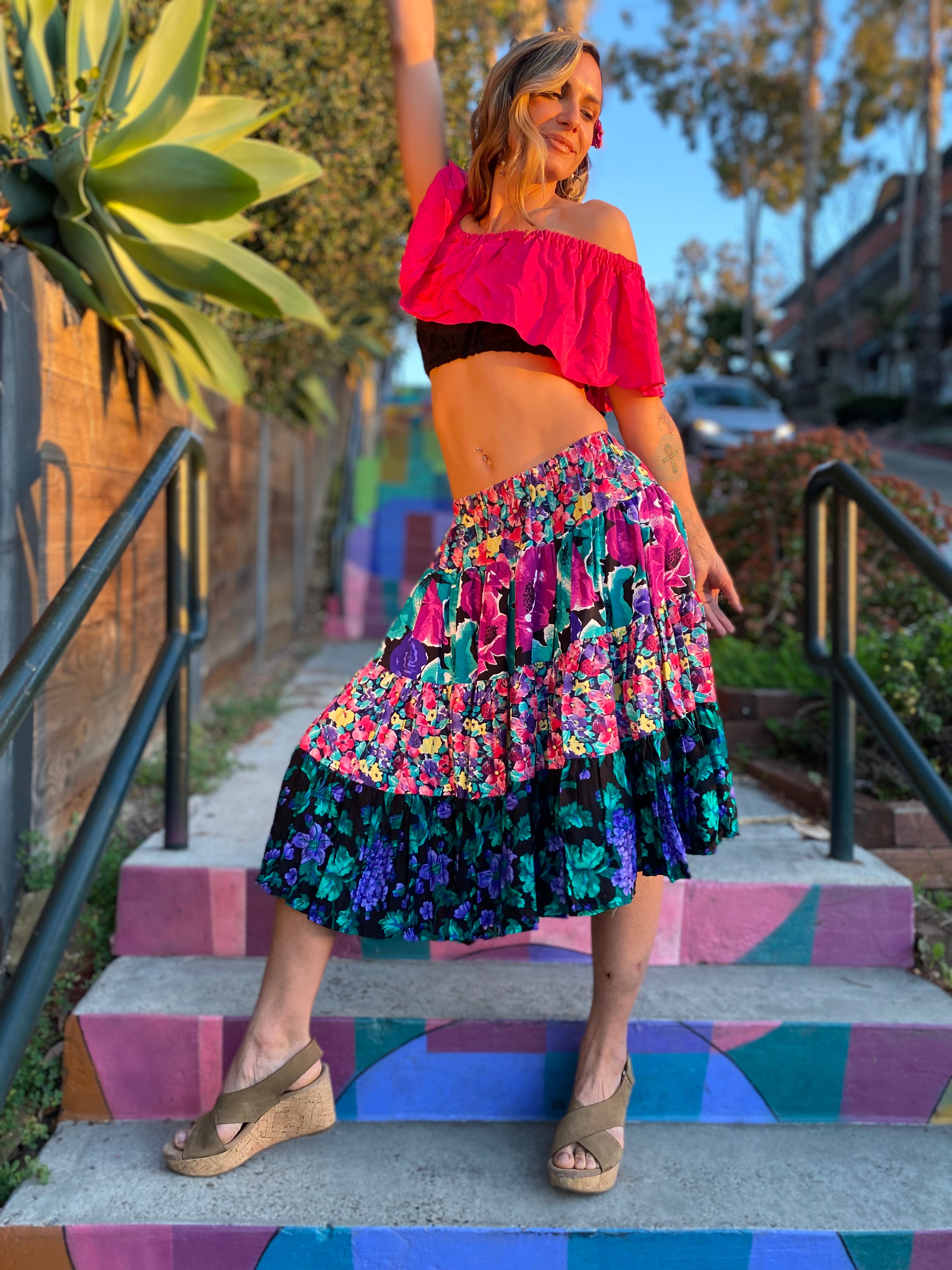 Whimsical Floral Skirt