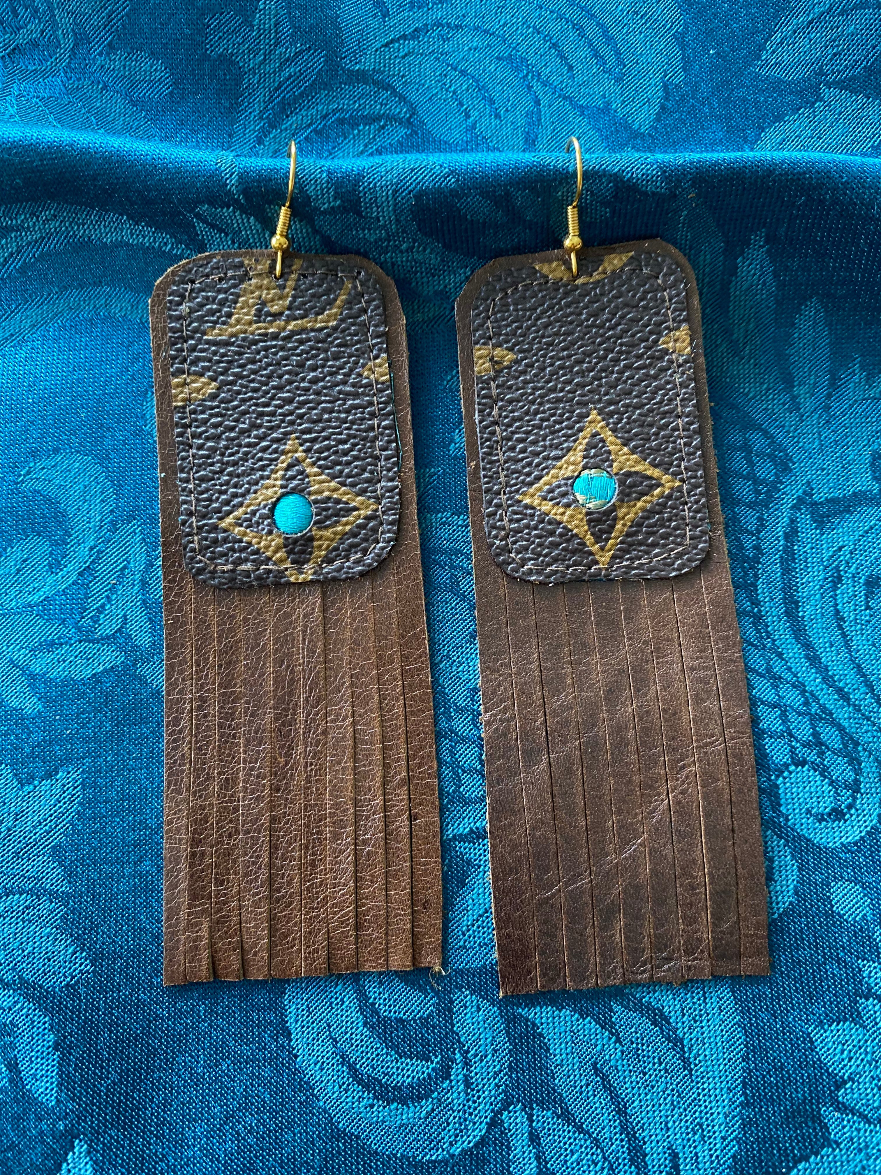 LV Leather Earrings – Cookie Pax