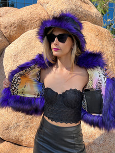 Purple Frenzy Crop Jacket